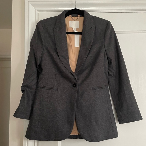 H&M single breasted blazer, dark grey, XS, NWT - Picture 5 of 5